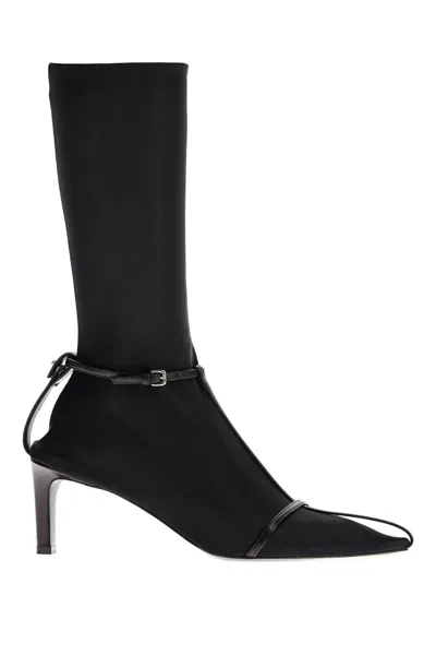 Jil Sander Stivaletto Trunk Nylon T-strap Booties
