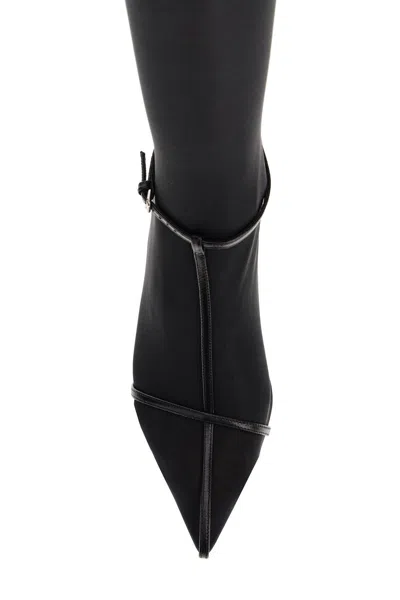 Jil Sander Stivaletto Trunk Nylon T-strap Booties