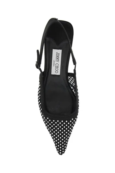 Jimmy Choo 'mesh And Satin Slingback Amel 50 Dã©col