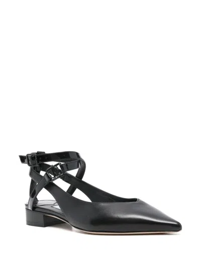 Jimmy Choo Black Leather Ballet Flats