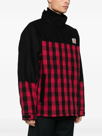 Junya Watanabe Checkered Cotton Jacket In Red
