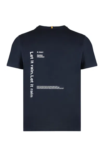 K-way T-shirt With Logo In Technical Fabric