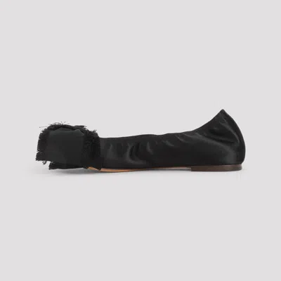 Lanvin Satin Bow Ballet Flats
