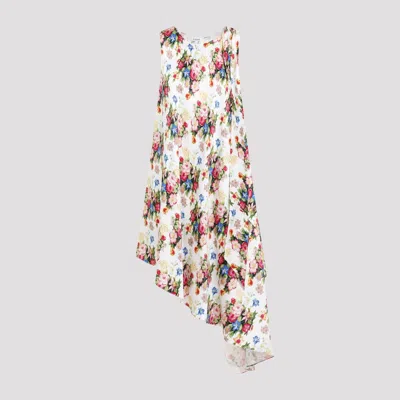 Loewe Floral Print Asymmetric Midi Dress