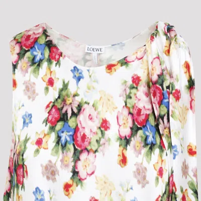Loewe Floral Print Asymmetric Midi Dress