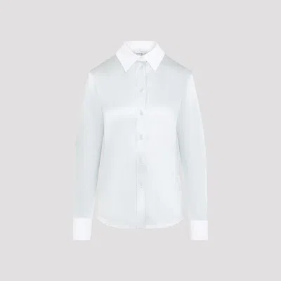 Loewe Long-sleeved Silk Shirt In Blue