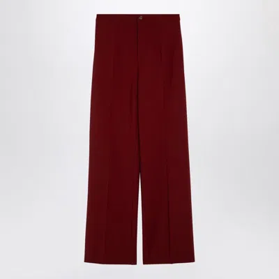 Loulou Studio Burgundy Palazzo Trousers