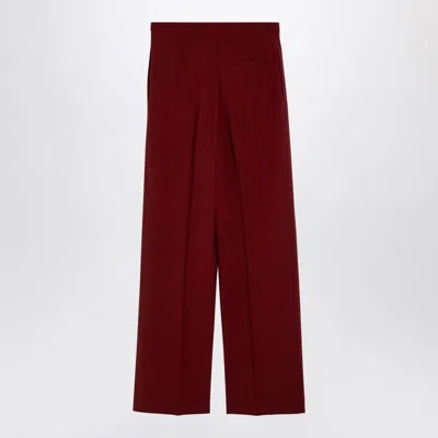 Loulou Studio Burgundy Palazzo Trousers