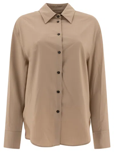 Loulou Studio Eliana Button-up Shirt In Brown