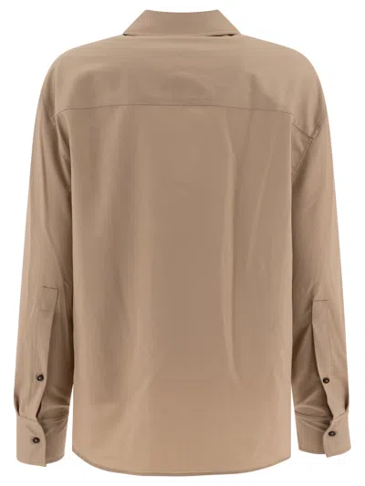 Loulou Studio Eliana Button-up Shirt In Brown