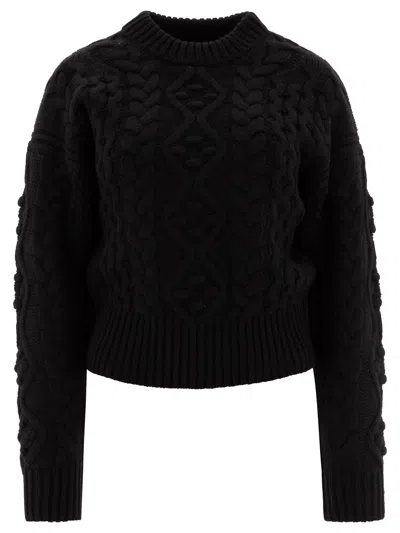 Loulou Studio "eustace" Crew Neck Cable Knit Sweater