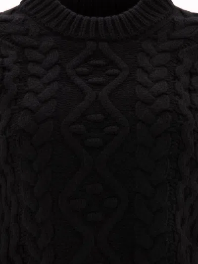 Loulou Studio "eustace" Crew Neck Cable Knit Sweater