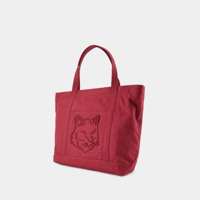 MAISON KITSUNÉ MAISON KITSUNÉ FOX HEAD LARGE SHOPPER BAG 
