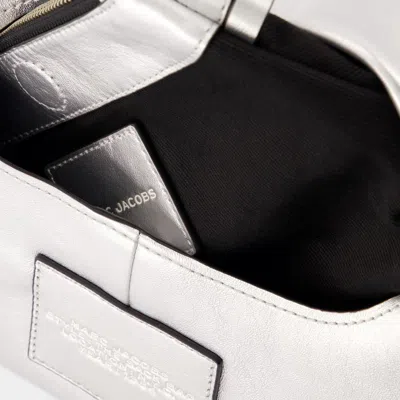 Marc Jacobs The Metallic Leather Mini Sack Bag In Silver