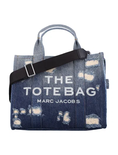 Marc Jacobs The Medium Tote Cotton Tote In Blue