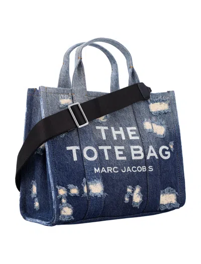 Marc Jacobs The Medium Tote Cotton Tote In Blue