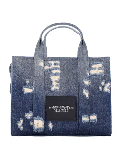 Marc Jacobs The Medium Tote Cotton Tote In Blue