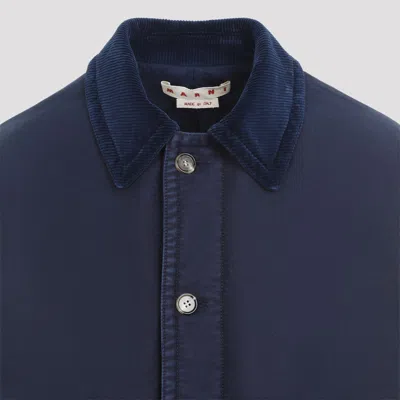 Marni Logo Patch Buttoned Coat