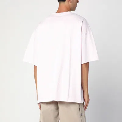 Shop Martine Rose Light Pink Oversized T-shirt With Logo