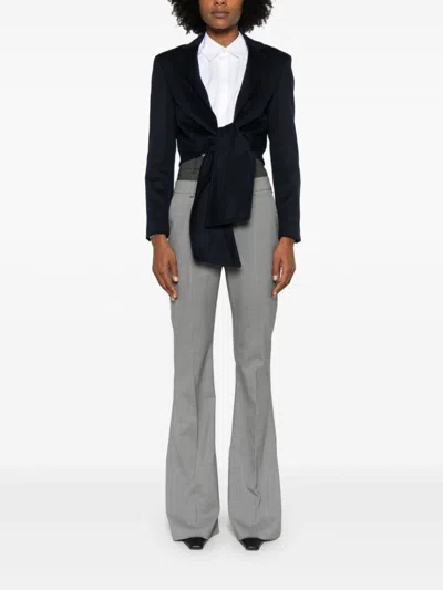 Max Mara Sash Detailed Straight Hem Cropped Jacket