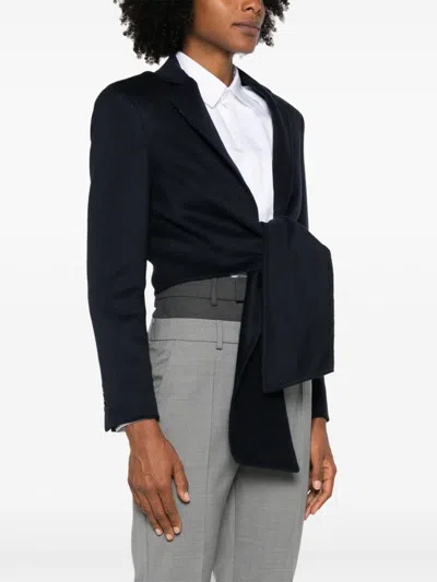 Max Mara Sash Detailed Straight Hem Cropped Jacket