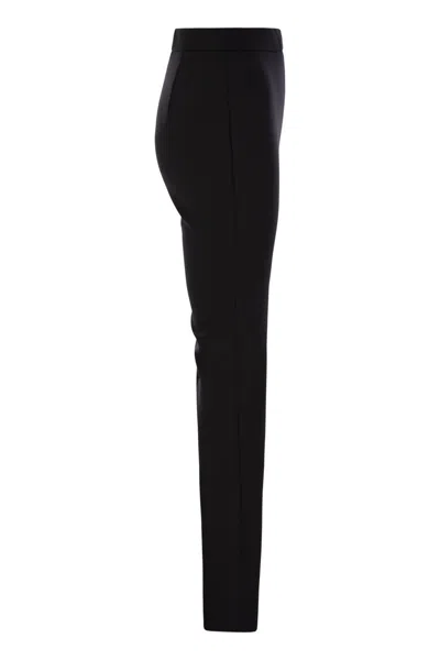 Max Mara Studio Bozen Slim Trousers In Technical Cady
