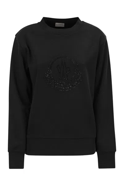 Moncler Rhinestone-embellished Logo Sweatshirt