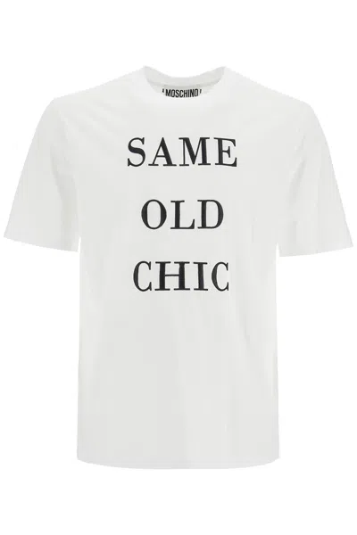 Moschino Slogan-print Zip-up T-shirt