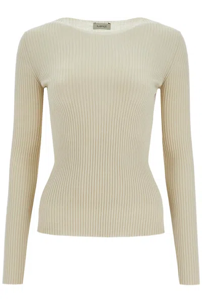 Mrz Ribbed Wool Top With A High