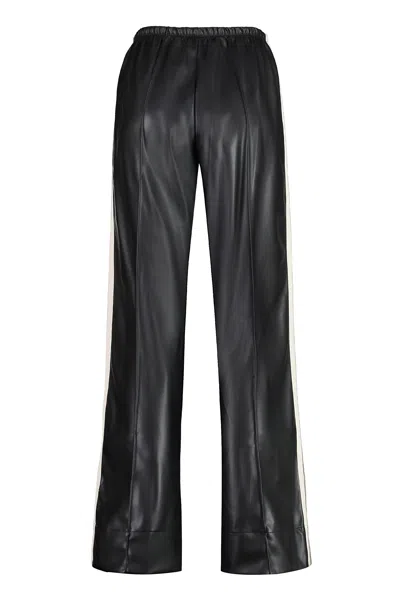 Palm Angels Loose Fit Track Pants With Faux Leather Effect