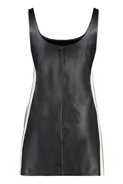 Palm Angels Leather-effect Logo Mini Dress
