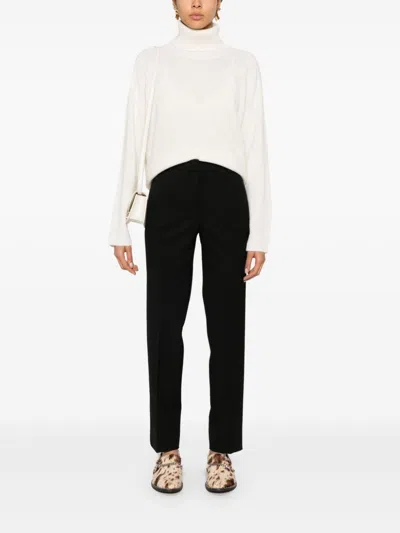 P.a.r.o.s.h Blue Pants With Wide Leg And Elastic Rear Waist In Tech Fabric Woman