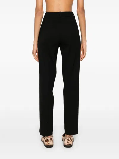 P.a.r.o.s.h Blue Pants With Wide Leg And Elastic Rear Waist In Tech Fabric Woman