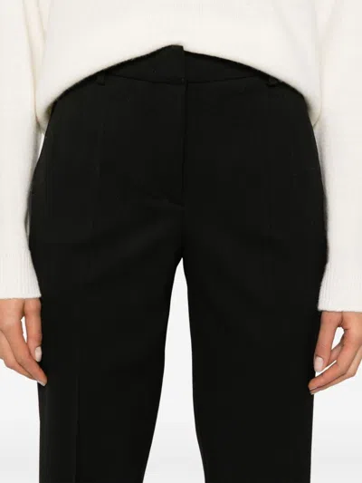 P.a.r.o.s.h Blue Pants With Wide Leg And Elastic Rear Waist In Tech Fabric Woman