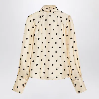 Patou Silk Blouse With Polka Dot Pattern And Bow