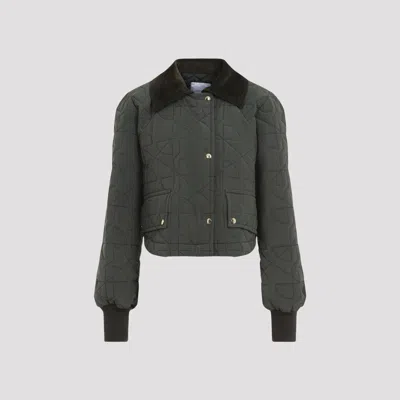 Patou Quilted Velvet Collar Cropped Blouson