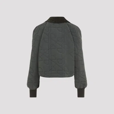 Patou Quilted Velvet Collar Cropped Blouson