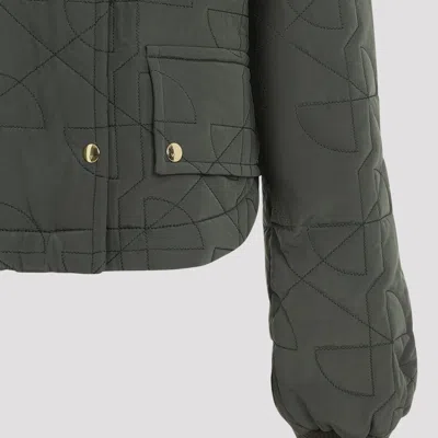 Patou Quilted Velvet Collar Cropped Blouson