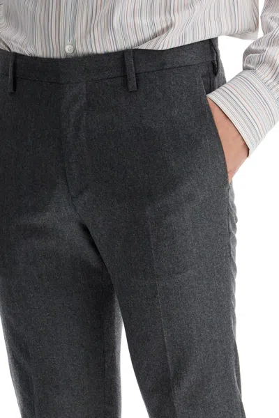 Shop Paul Smith Slim Fit Flannel Trousers In Eight
