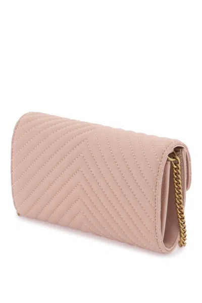 PINKO PINKO LOVE BAG CHEVRON CROSSBODY BAG 