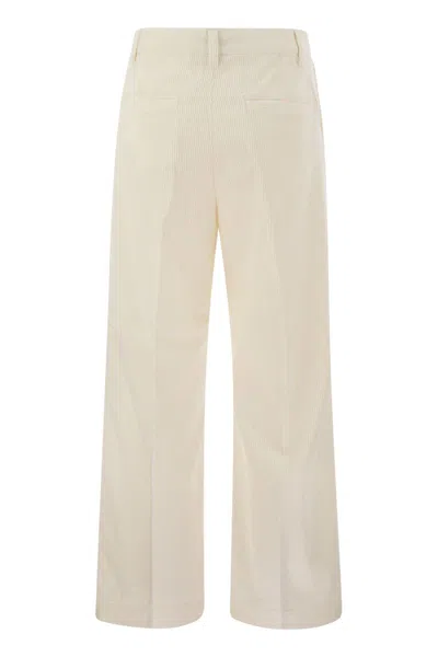 Polo Ralph Lauren Wide-leg Cotton Trousers With Concealed Fly