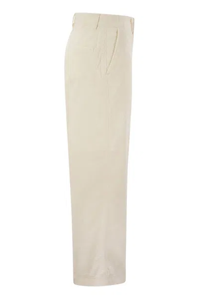 Polo Ralph Lauren Wide-leg Cotton Trousers With Concealed Fly