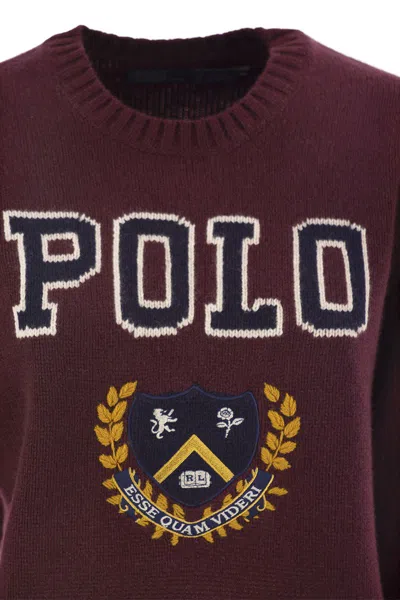 Polo Ralph Lauren Fitted Rugby-inspired Pullover With Embroidered Crest