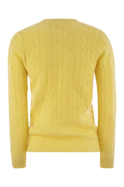 Polo Ralph Lauren Citron Yellow Cotton Sweater With Signature Pony Motif