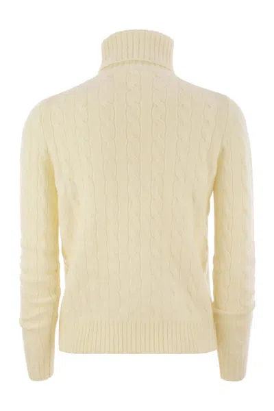 Polo Ralph Lauren Wool And Cashmere Cable-knit Turtleneck Sweater