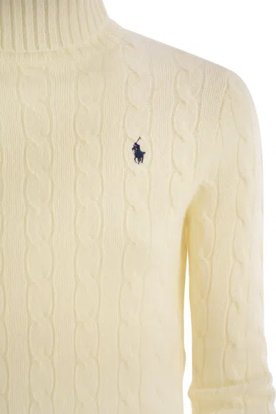 Polo Ralph Lauren Wool And Cashmere Cable-knit Turtleneck Sweater