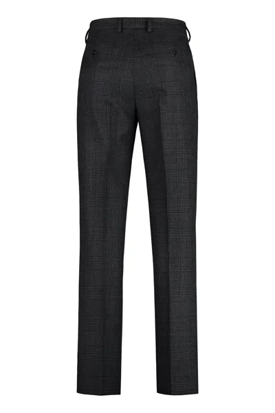 Prada Prince Of Wales Checked Wool Trousers