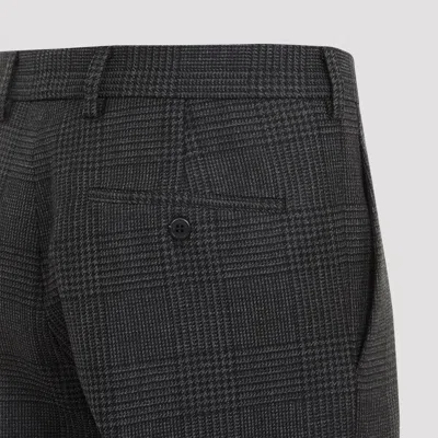 Prada Prince Of Wales Checked Wool Trousers