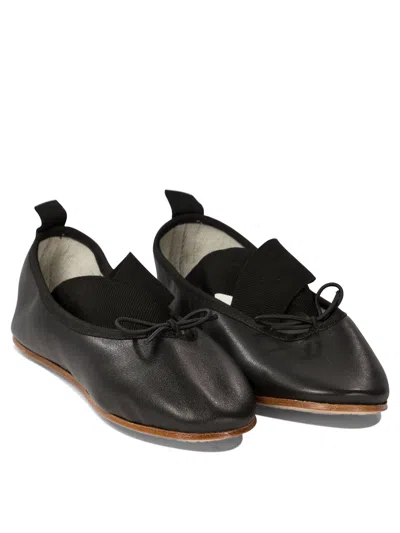 Repetto 'gianna' Black Ballet Flats With Elastic Bands
