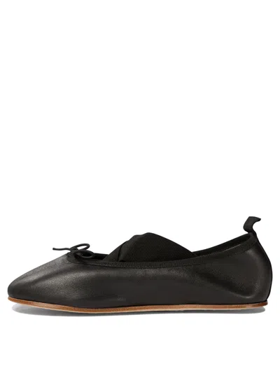 Repetto 'gianna' Black Ballet Flats With Elastic Bands